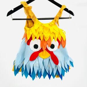 Handmade Kids Felt Feather Bird Costume Tommy Bahama Dress Base